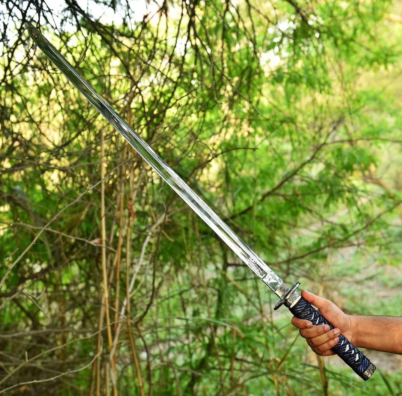 Hand Forged Blue Katana 1060 High Carbon Steel Samurai Sword