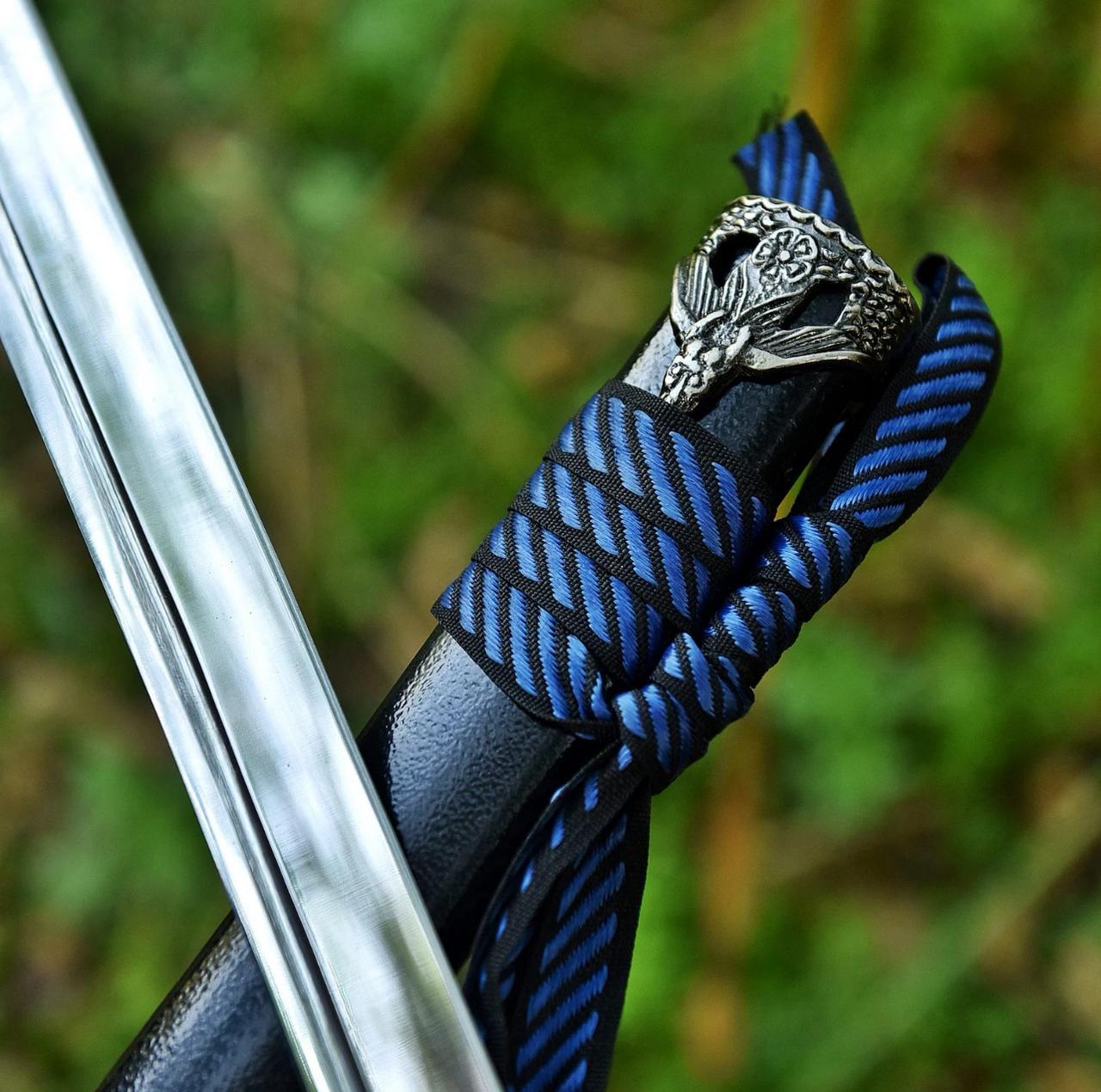 Hand Forged Blue Katana 1060 High Carbon Steel Samurai Sword