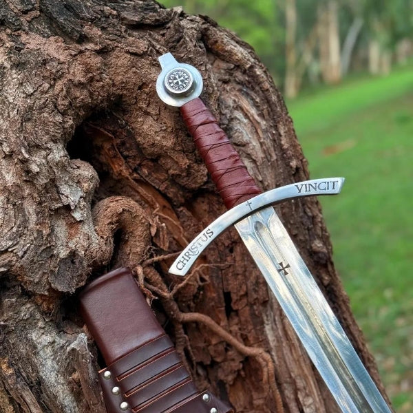 Handmade Faithkeeper Templar Sword – High Carbon Steel Crusader Replica With Scabbard