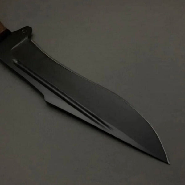 HANDMADE D2 TOOL STEEL BOWIE KNIFE WITH LEATHER SHEATH