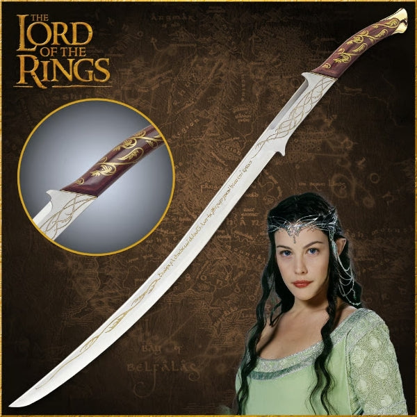 Handmade LOTR Hadhafang Sword of Arwen, Rings of Power Movie Replica - Authentic Lord of the Rings
