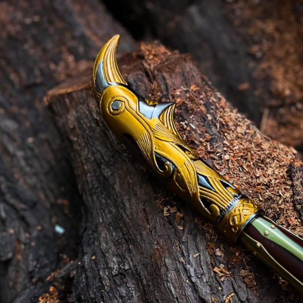 Leviathan Axe God Of War Kratos Axe Carbon Steel With Leather Sheath