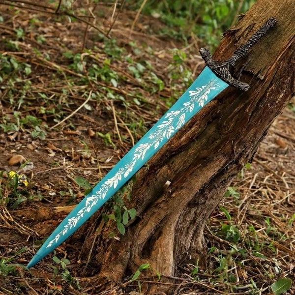 Custom Handmade Great Sword of Metal – Moonlight Inspired Replica with Leather Sheath