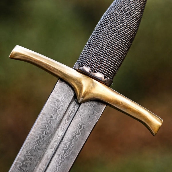 Handmade Damascus Steel Pirate Sword -  Viking Cutlass for Cosplay & LARP