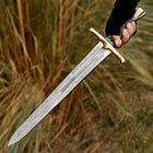 Handmade Damascus Steel Pirate Sword -  Viking Cutlass for Cosplay & LARP