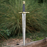 Handmade Damascus Steel Pirate Sword -  Viking Cutlass for Cosplay & LARP thumbnail