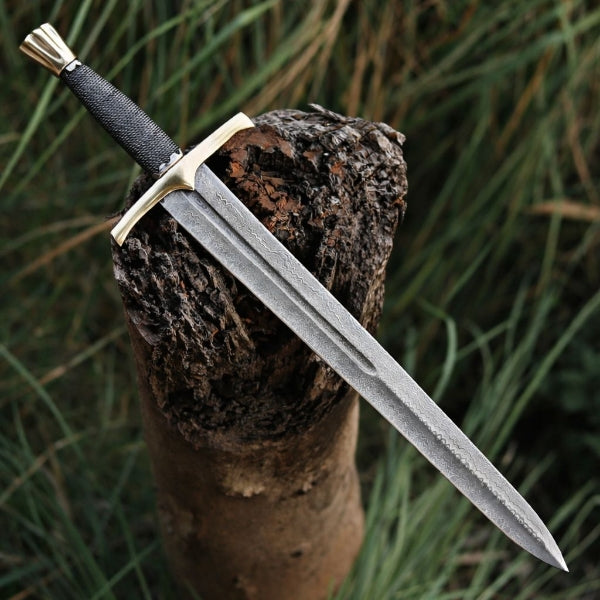 Handmade Damascus Steel Pirate Sword -  Viking Cutlass for Cosplay & LARP