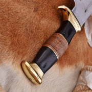 Handmade D2 Steel Bowie Knife – Leather Handle Hunting Knife with Sheath thumbnail