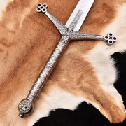 Handmade Scottish Claymore Sword J2 steel Highland Claymore Black Medieval Swords thumbnail