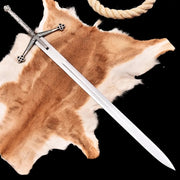 Handmade Scottish Claymore Sword J2 steel Highland Claymore Black Medieval Swords thumbnail