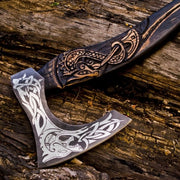 Custom Handmade Carbon Steel Viking Axe Tomahawk Axe Throwing Hatchet thumbnail