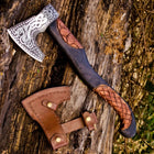Custom Handmade Carbon Steel Viking Axe With Sheath