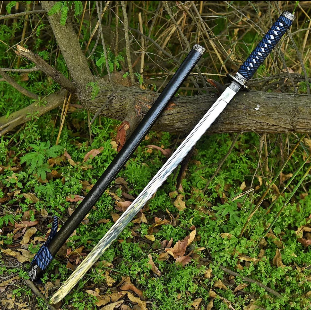 Hand Forged Blue Katana 1060 High Carbon Steel Samurai Sword