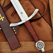 Handmade Faithkeeper Templar Sword – High Carbon Steel Crusader Replica With Scabbard thumbnail