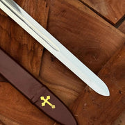 Handmade Faithkeeper Templar Sword – High Carbon Steel Crusader Replica With Scabbard thumbnail