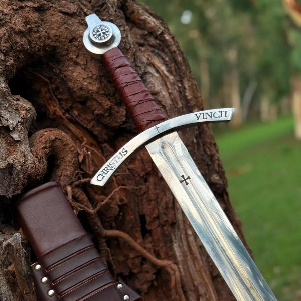 Handmade Faithkeeper Templar Sword – High Carbon Steel Crusader Replica With Scabbard