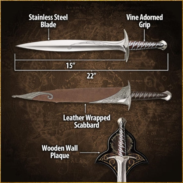 Bilbo Sting Sword Replica with Scabbard From Lord Of The Rings