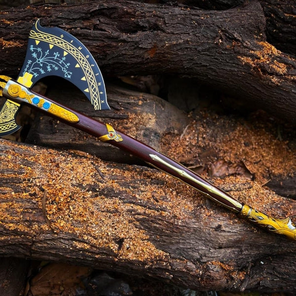 Leviathan Axe God Of War Kratos Axe Carbon Steel With Leather Sheath