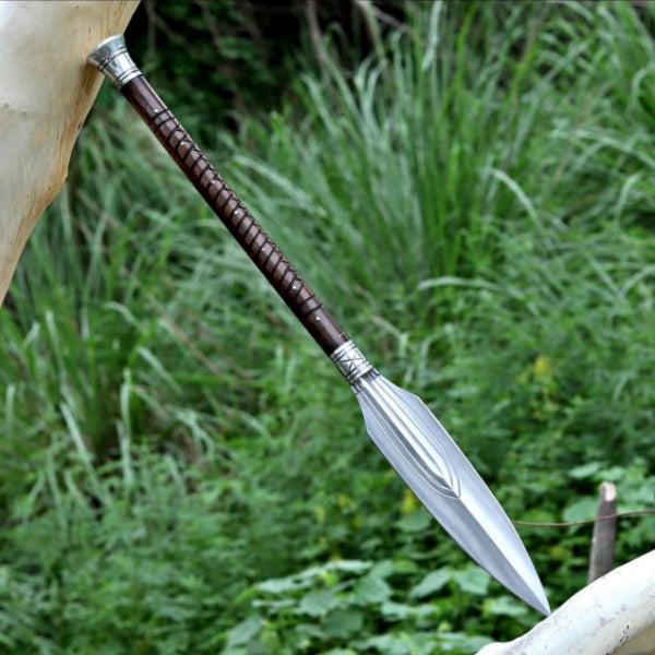 Carbon Steel Viking Spear Sword with Sheath Handmade Medieval