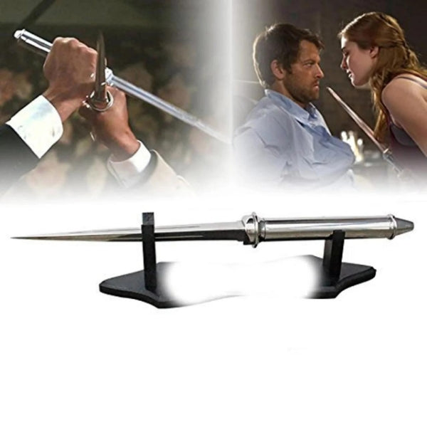 Angel Blade Full Metal Sword with Stand Stainless Steel Supernatural Weapon