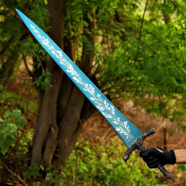 Custom Handmade Great Sword of Metal – Moonlight Inspired Replica with Leather Sheath