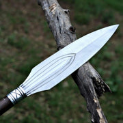Carbon Steel Viking Spear Sword with Sheath Handmade Medieval thumbnail