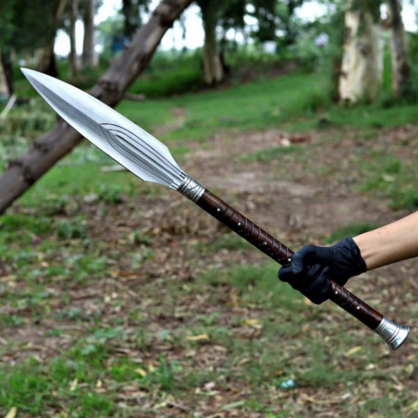 Carbon Steel Viking Spear Sword with Sheath Handmade Medieval