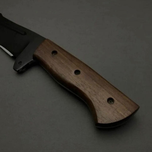 HANDMADE D2 TOOL STEEL BOWIE KNIFE WITH LEATHER SHEATH