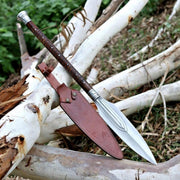 Carbon Steel Viking Spear Sword with Sheath Handmade Medieval thumbnail