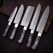 Custom Hand Forged 5-Pcs Damascus Kitchen Tool Set BBQ Chef Gift for Mom thumbnail