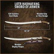 Handmade LOTR Hadhafang Sword of Arwen, Rings of Power Movie Replica - Authentic Lord of the Rings thumbnail